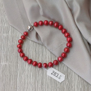 Armband Perlen Ø 7 - 8 mm rot